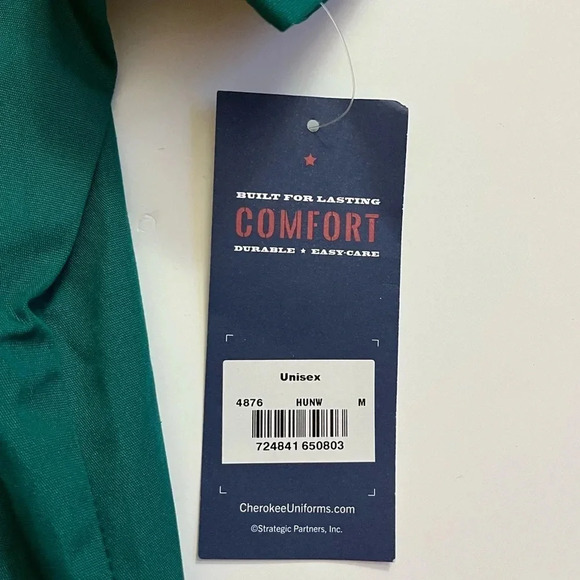 Cherokee Short Sleeve V Neck Scrub Top VCU‎ Pockets Relaxed Fit NWT Medium - Picture 11 of 11